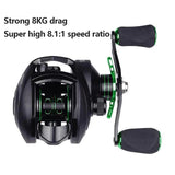 2019  Reel 8.1:1 12+1BB Carp Fishing Reel With Magnetic Brake 8KG Max Drag Left Right Hand Casting Reels