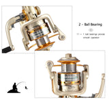 High Speed G-ratio 5.1: 1 Fishing Reel Metal Reel 11 + 1 Ball Bearings Spinning Wheel