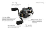 LB200 Fishing Reel 7.0: 1 Bait Casting Machinery Left Right Hand Fishing Reel