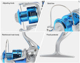 CS1000-7000 Series Fishing Reel Modified Hand Gear Ratio 4.9: 1 5.2: 1 8 Ball Bearings Fishing Reel